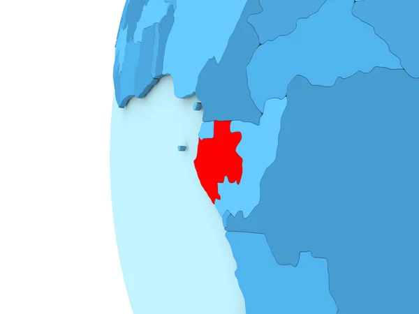 Gabon na świecie niebieski — Zdjęcie stockowe