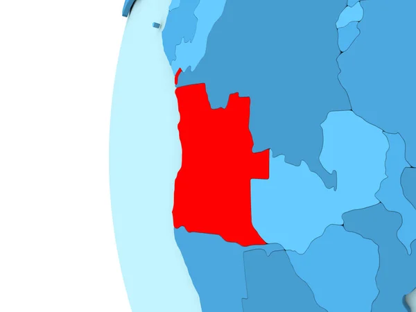 Angola mavi dünya üzerinde — Stok fotoğraf