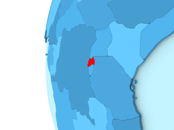 Rwanda na świecie niebieski — Zdjęcie stockowe