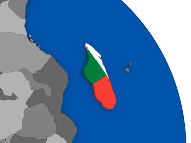 Madagaskar ve dünya üzerinde kendi bayrağı