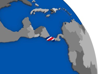 Kosta Rika ve dünya üzerinde kendi bayrağı