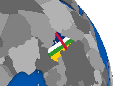 Orta Afrika ve dünya üzerinde kendi bayrağı