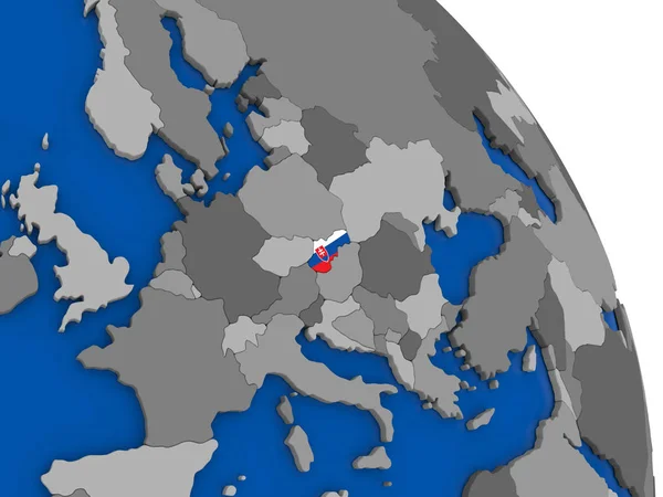 Словаччини і його прапор по всьому світу — стокове фото