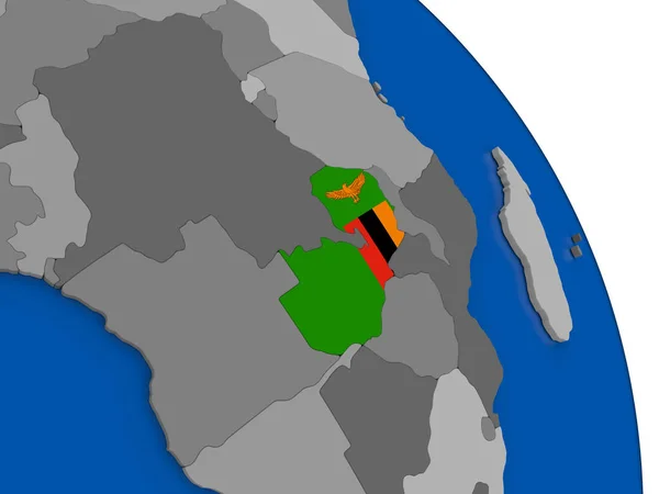 Ζάμπια και τη σημαία του πλανήτη — Φωτογραφία Αρχείου