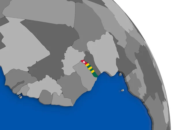 Togo és lobogója a világon — Stock Fotó