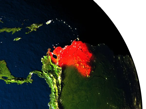 Венесуэла из космоса — стоковое фото