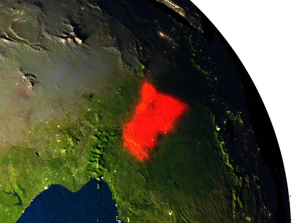 Uzaydan gelen Orta Afrika — Stok fotoğraf