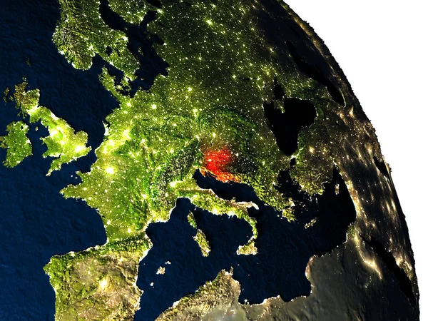 Хорватия из космоса — стоковое фото