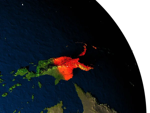 Παπούα Νέα Γουινέα από το διάστημα — Φωτογραφία Αρχείου