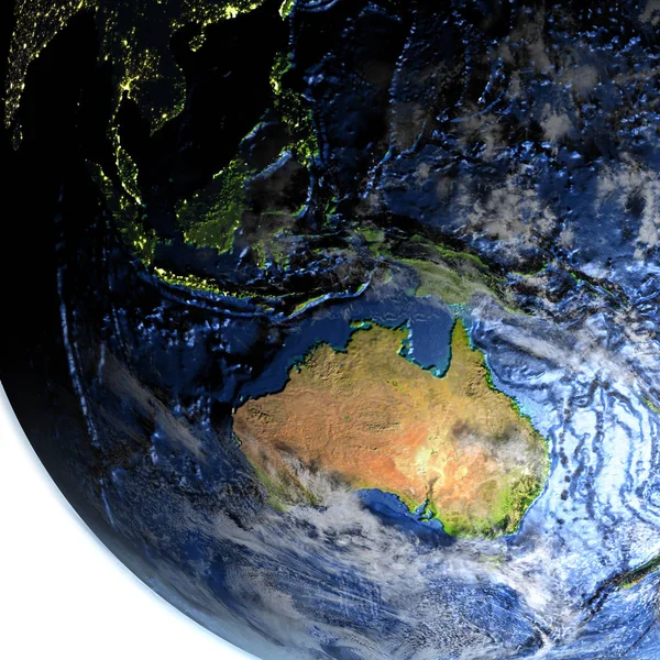 Australie sur Terre - fond visible de l'océan — Photo