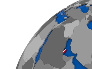 Katar siyasi dünya üzerinde bayrak ile