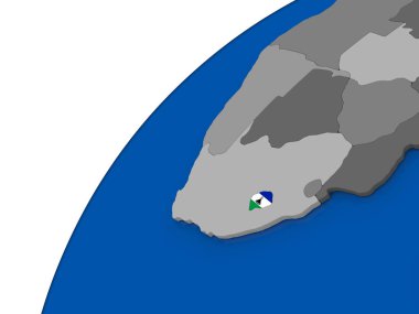 Lesoto bayrağı siyasi dünya üzerinde