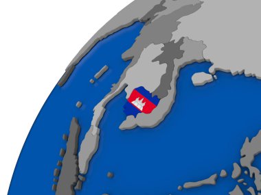 Kamboçya bayrağı siyasi dünya üzerinde