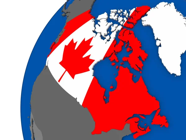 캐나다 정치 세계에 플래그 — 스톡 사진