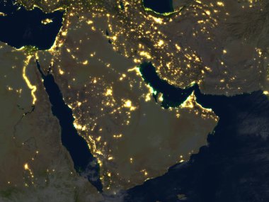 Planet Earth geceleri Arap Yarımadası