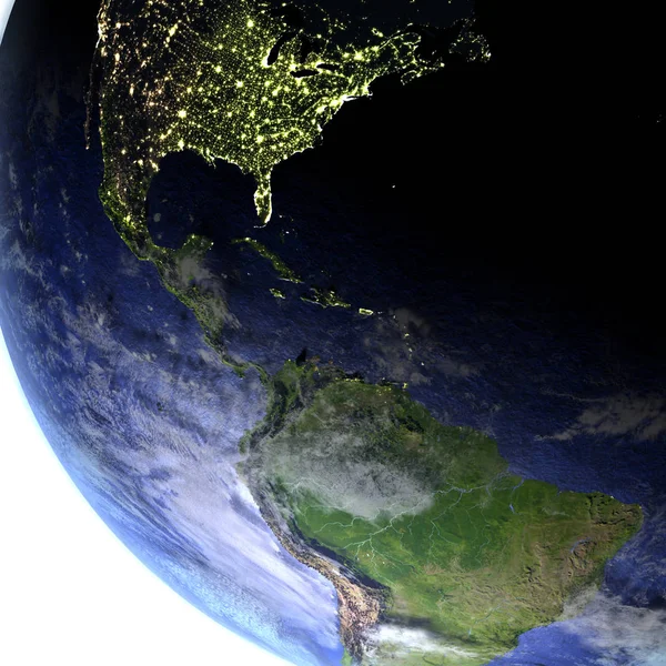 Centralamerika på realistisk modell av jorden — Stockfoto