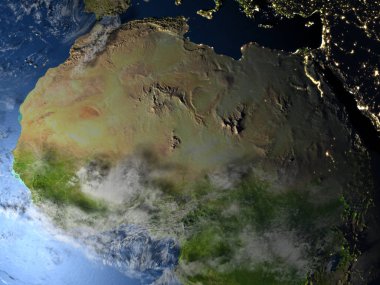 Kuzey Afrika Planet Earth geceleri