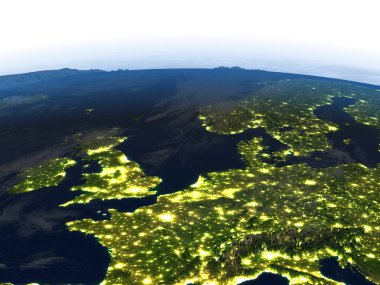 Batı Avrupa gece Planet Earth