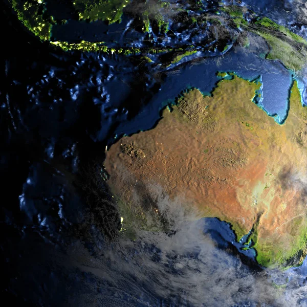 Australie sur Terre - fond visible de l'océan — Photo