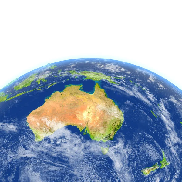 Australië op de planeet aarde — Stockfoto