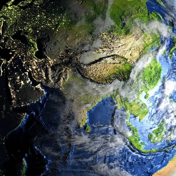 아시아 지구-보이는 바다의 바닥에 — 스톡 사진