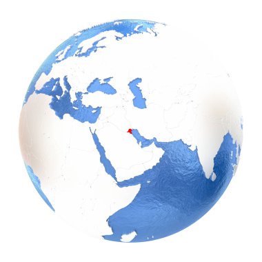 Kuveyt beyaz izole küre üzerinde