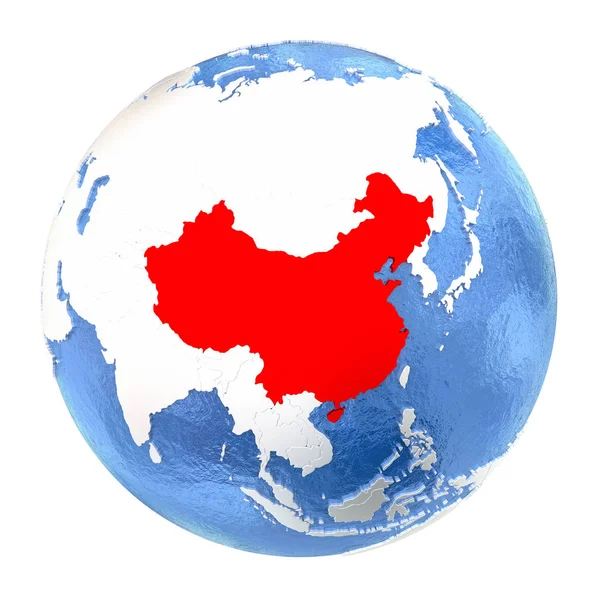 Κίνα πλανήτη που απομονώνονται σε λευκό — Φωτογραφία Αρχείου