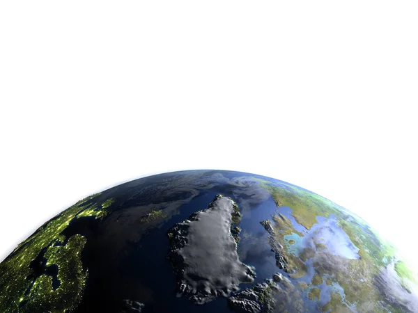 Ґренландія на планеті Земля — стокове фото