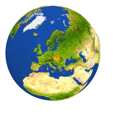 Yeryüzünde vurgulanan Slovakya