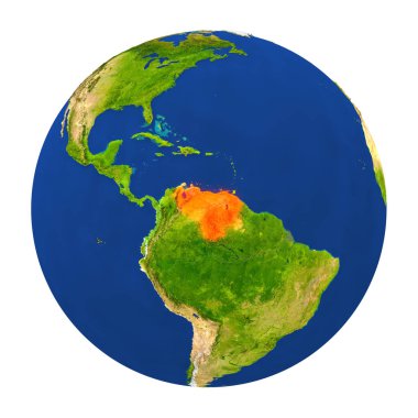 Yeryüzünde vurgulanan Venezuela