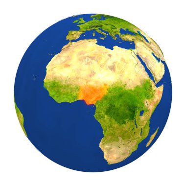 Yeryüzünde vurgulanan Nijerya