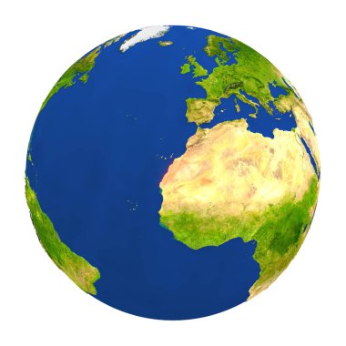 Batı Sahra yeryüzünde vurgulanmış