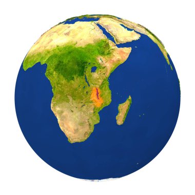 Yeryüzünde vurgulanan Malavi