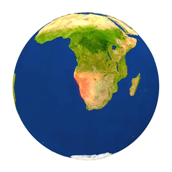 Намибия выделена на Земле — стоковое фото