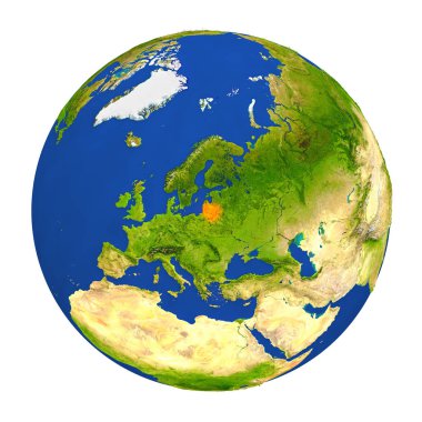 Yeryüzünde vurgulanan Litvanya