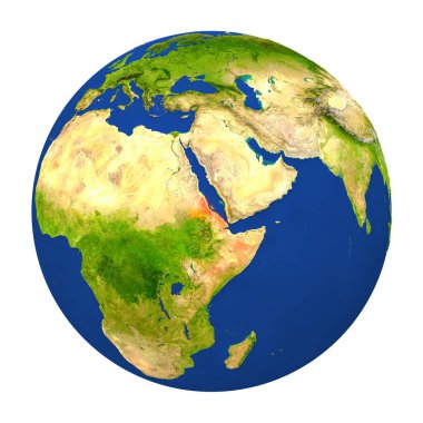 Yeryüzünde vurgulanan Eritre