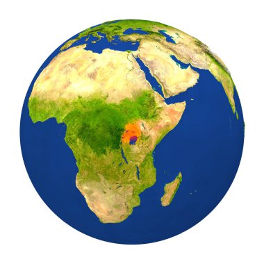 Yeryüzünde vurgulanan Uganda
