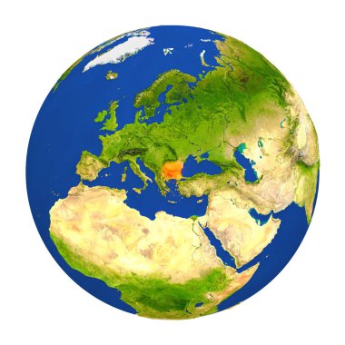 Yeryüzünde vurgulanan Bulgaristan