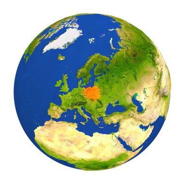 Yeryüzünde vurgulanan Polonya