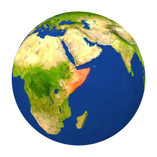 地球上で強調表示ソマリア — ストック写真