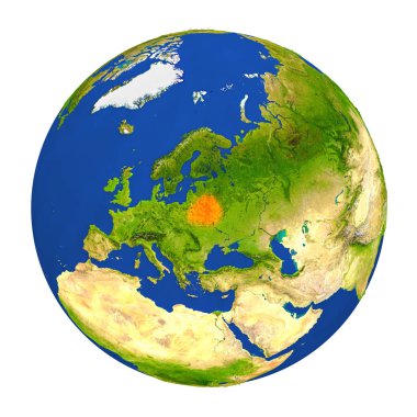 Yeryüzünde vurgulanan Beyaz Rusya