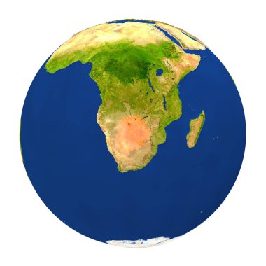 Yeryüzünde vurgulanan Botsvana