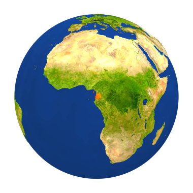 Ekvator Ginesi yeryüzünde vurgulanmış