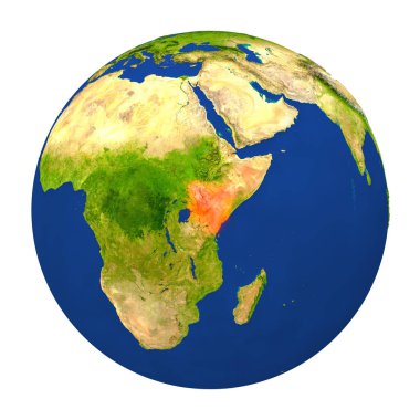Yeryüzünde vurgulanan Kenya