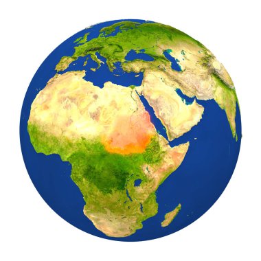 Yeryüzünde vurgulanan Sudan