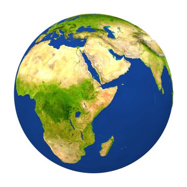 Yeryüzünde vurgulanan Etiyopya