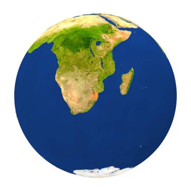 Yeryüzünde vurgulanan Svaziland