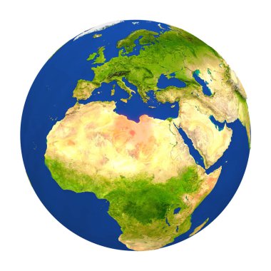 Yeryüzünde vurgulanan Libya