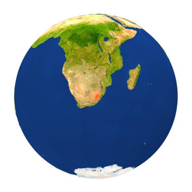 Lesotho Dünya'vurgulanmış