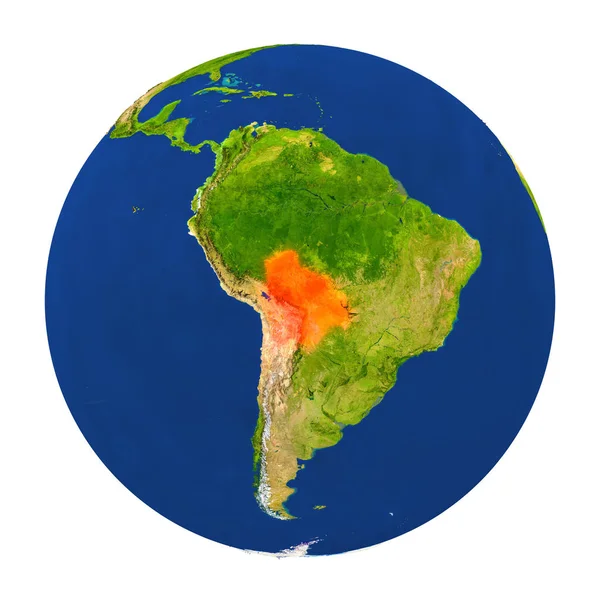 Yeryüzünde vurgulanan Bolivya